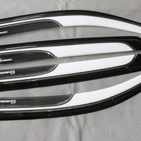 Pare-pluie pour portière de voiture, déflecteur de vent pour vitre latérale, protection et décoration, matériau PMMA/PC noir, installation par ruban adhésif 3M, compatible