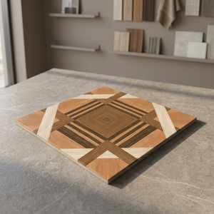 Carreaux de sol en céramique de porcelaine émaillée brillante imprimés numériquement effet bois marbre 40x40cm, résistants aux acides et antidérapants - Product Image 3