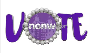Pin de Votación <span class=keywords><strong>Swing</strong></span> Phi en Blanco y Negro Esmaltado - Product Image 4