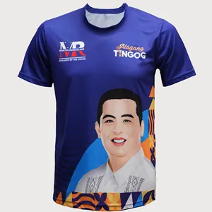Wholesale High Quality Cheap Price Short Sleeve Round Neck 100% Polyester Sublimation Moisture Wicking Election T Shirt
