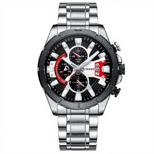 OEM ODM Men's Business Fashion Alloy <b>Case</b> Mechanical Waterproof Watch Stainless Steel Band Multi Functional Quartz watches - Product Image 2