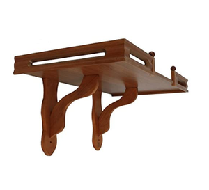 ชั้นวางพระพุทธรูปบนผนังไม้ รุ่นหมิง (16x14x15 นิ้ว, ไม้สัก) - Product Image 2