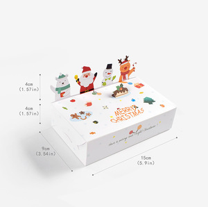 CSMD Chinese Manufacturers Ready to Ship Paper Material Wholesale Yiwu Suppliers White <strong>Xmas</strong> Gift <strong>Cookies</strong> Boxes for Christmas Day