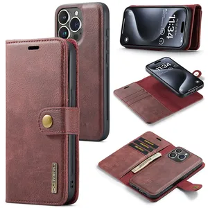 2in1 Separable Leather Card Slot Wallet Magnetic Phone Case For IPhone 15 Pro Max 14 Plus 13 12 11 Samsung S23 FE S22 Ultra A13