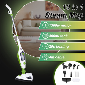 Steam <b>Mop</b> 1300W 400Ml Tank 20S Heating 4M Cable 10 In 1 Multi Function <b>Floor</b> <b>Cleaner</b> Green - Product Image 1