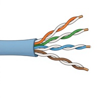 Suministro de Fábrica 	 Cable Ethernet Cat6 de Cobre Puro 24AWG 4 Pares 305m en Caja, Cable LAN Gigabit para Redes Domésticas y de Oficina