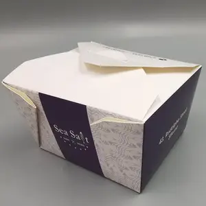 Custom ECO-friendly printed logo packaging hamburger & mini cake food paper boxes