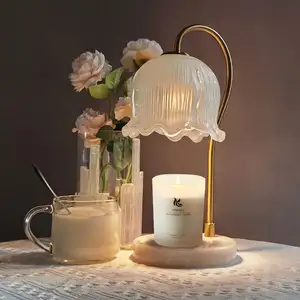 SW01 New Electric Heating Table Resistant Glass Candle Lamp Premium Christmas Festive Decoration Cute Electric Candle Warmer