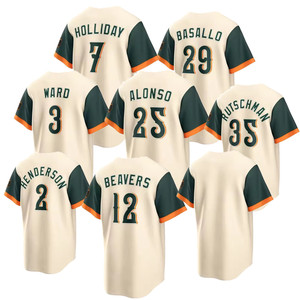 Maillot de baseball pour homme 2026 Baltimore City Connect – Henderson 2, Rutschman 35, Holliday 7, Alonso 25 – Brodé – Tailles S-3XL - Product Image 1