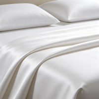 Parure de lit de luxe pour hôtel, collection de qualité supérieure, en coton blanc, avec taie d'oreiller et drap plat