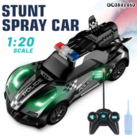 Jouets de course de police télécommandés pour enfants 1:20, voiture de cascade télécommandée avec pulvérisation d'eau 2023