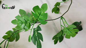 Decoración Colgante de Hierba Artificial de Plástico Ecológico con 5 Ramas y 198 Hojas de Tortuga, 2021 - Product Image 4