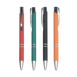 Fashion OEM Promo Rubber Coated Metal Pen with Custom Logo