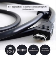 Cable HDTV Coaxial Macho de Alta Calidad con Revestimiento de PVC Chapado en Oro, V2.0, Compatible con OEM, 3D, 4K, 2160P, 1080P, para Computadora, con Certificación CE, Venta al por Mayor de Fábrica