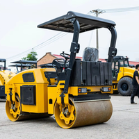 Rouleau compresseur à double tambour LTC203 de 3,3 tonnes, largeur de 700 mm, pour le compactage du sol et de l'asphalte