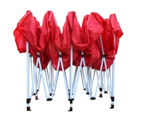 3X6M Tente économique étanche pour spectacle et fête Gazebo Protection UV Jardin Extérieur Instantané Pop Up Pliable Paroi Latérale Rouge - Product Image 6