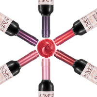 Teinture à lèvres en bouteille de vin vegan ALIVER, marque privée, longue durée, imperméable, gloss repulpant pour les lèvres, rouge à lèvres avec logo