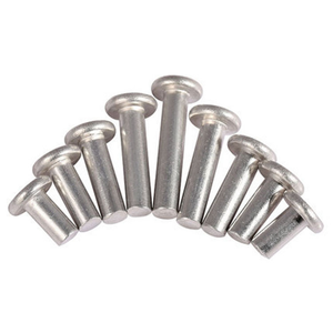 Rivet rond à tête plate en laiton, aluminium, acier massif, prix usine - Product Image 1