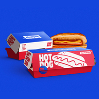 Boîte de collation en papier ciré pour serviette de table avec logo personnalisé de conception gratuite Boîte à emporter pour hamburger pizza Emballage pour restaurant fast-food