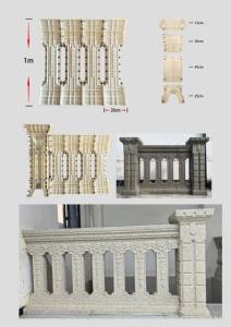 Moldes de columna romana de estilo europeo, pasamanos de barandilla de balcón de plástico fundido en el lugar, recintos de florero de valla y plantillas de construcción - Product Image 6
