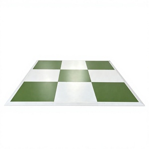 Modern Simple Dance Floor White and and Green Dance Flooring Square Dance Floor Panels - Product Image 1