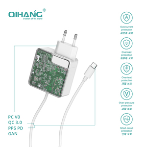 Cargador de Viaje GaN de 65W con Cable Integrado: Carga Rápida PPS para MacBook, iPhone, <span class=keywords><strong>Samsung</strong></span> - Product Image 5