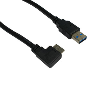 Cable de datos USB 3,0 A macho a micro USB en forma de U, cable de cobre negro, carga rápida para teléfono móvil, disco duro externo - Product Image 2