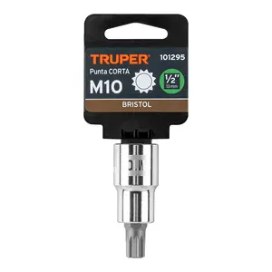 Juego de llaves de vaso de punta corta BOX 6 M10 Bristol, accionamiento de 1/2 pulgada, TRUPER - Product Image 4