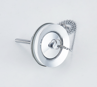 Hofen G1-1/4" Robinet de vidange de lavabo en laiton anti-colmatage avec bouchon de lavabo en métal chromé