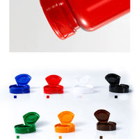100ml-200ml bouteilles de capsules de pilules en plastique PE avec capuchon rabattable sérigraphie pour comprimés vitamines utilisation en médecine industrielle