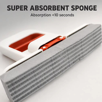 Mini serpillière de bureau pliable à essorage automatique, serpillière éponge mains libres, outil de nettoyage portable pour évier de cuisine, salle de bain, vitres