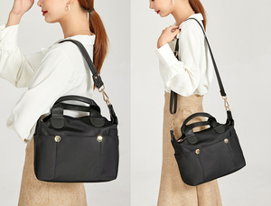 Wholesale Custom Logo Shoulder Handbag Purse Delicate Canvas Minimalist Commuting Crossbody Bag Women Fashion Casual <b>Tote</b> - Product Image 3