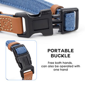 Groothandel Custom Pet Halsbanden Medium Hond Corgi Lederen Hondenhalsband Golden Retriever Labrador Premium Hondenhalsband Met Rubberen Logo - Product Image 6