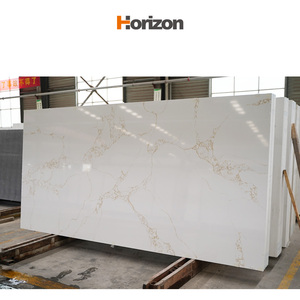 2023 mới nóng bán Trung Quốc nhà bếp Countertop đá thạch anh Glod tĩnh mạch trắng Đá Thạch Anh Trung Quốc calacatta Quartz slab - Product Image 2