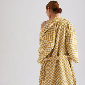 Wholesale Luxury Hotel Bathrobes Fluffy Winter Warm Thicken Cotton Women Bath Robe Pajamas Bathrobe