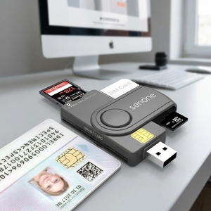 Lecteur-graveur de cartes intelligentes USB 3 en 1 SENONE SCR311 pour cartes à puce SD MMC SM ISO 7816 - Product Image 1
