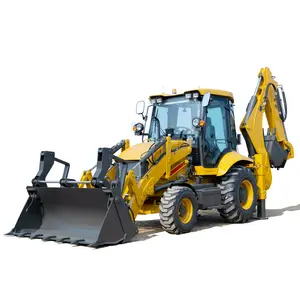 China Retroexcavadora Cargador 4x4 GEM388 Manufacturer Brand New Wheel Backhoe Excavator Loader Mini