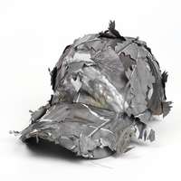 Gorra de Béisbol Estilo Americano Vintage para Campamento, Entrenamiento al Aire Libre, Camuflaje Inspirado en Hojas, Camuflaje Selva, Curvada, 100% Poliéster
