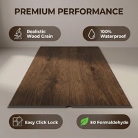 Revêtement de sol en vinyle de luxe LVP, imperméable, à noyau rigide, aspect bois, système de clic, SPC, installation facile, résidentiel, 8 mm, 20 mil