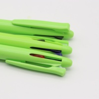 Stylos à bille multicolores 3-en-1 Zeamor de haute qualité en plastique pour le sport, encre verte, logo personnalisé, échantillons gratuits pour usage promotionnel