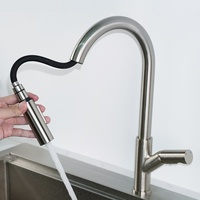 Robinet de cuisine moderne multifonction à douchette extractible, facile à utiliser, en laiton, pour usines de robinets de cuisine