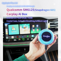 Boîte AI CarPlay ApplePie Android 16 8 Go + 128 Go Qualcomm Snapdragon 8 cœurs 2G/3G/4G LTE GPS sans fil WiFi Commande vocale Carte SIM/TF