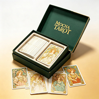 Boîte de jeu personnalisée pour cartes de tarot imprimées sur mesure en usine, boîte à cartes à double couche avec levage automatique, personnalisation sur mesure