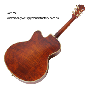 Yunzhi <span class=keywords><strong>guitare</strong></span> jazz faite à la main de haute qualité couleur <span class=keywords><strong>antique</strong></span>, <span class=keywords><strong>guitare</strong></span> électrique acoustique jazz érable personnalisable - Product Image 2