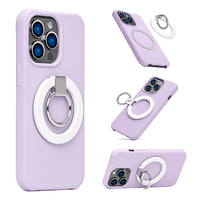 Porte-anneau magnétique étui de téléphone portable accessoires magnétiques porte-anneau rotatif rond pliable pour iphone 11 12 13 14 15 16E