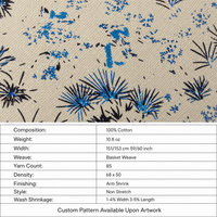 Tissu en denim de coton imprimé numériquement 10,8 oz non extensible 59-60 pouces en stock direct usine pour jeans, vestes et jupes