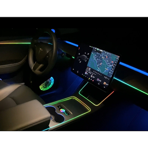 Kit de Luces Ambientales RGB Modernas para Auto, para Tesla Model Y 2021-2022, Lámpara LED de Atmósfera Interior, Tira de Luz Sinfónica, Fabricante - Product Image 3