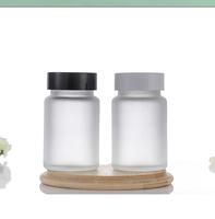 Capsules de luxe Flacon Pilules Verre Personnalisé Rose Orange 60ml Flacon Capsule Rouge