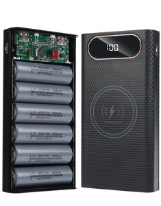 Có thể tháo rời 5V kép USB 6 di động x 21700 pin không dây 22.5W nhanh sạc sạc điện ngân hàng trường hợp Kit hàn miễn phí hộp DIY trường hợp - Product Image 4