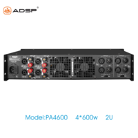 Amplificateur numérique sans fil série PA, classe D, 2U, 4 canaux, 600-2000W, PFC, écran métallique, audio haute résolution, 8 ohms, système audio professionnel
